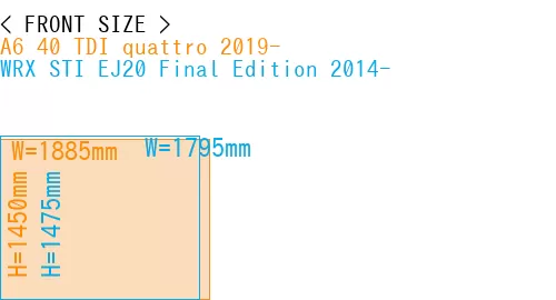 #A6 40 TDI quattro 2019- + WRX STI EJ20 Final Edition 2014-